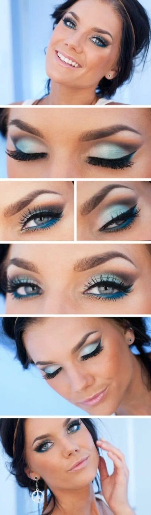 Примеры макияжа для голубых глаз eye makeup Blue eye makeup, Eye makeup, Eye make up