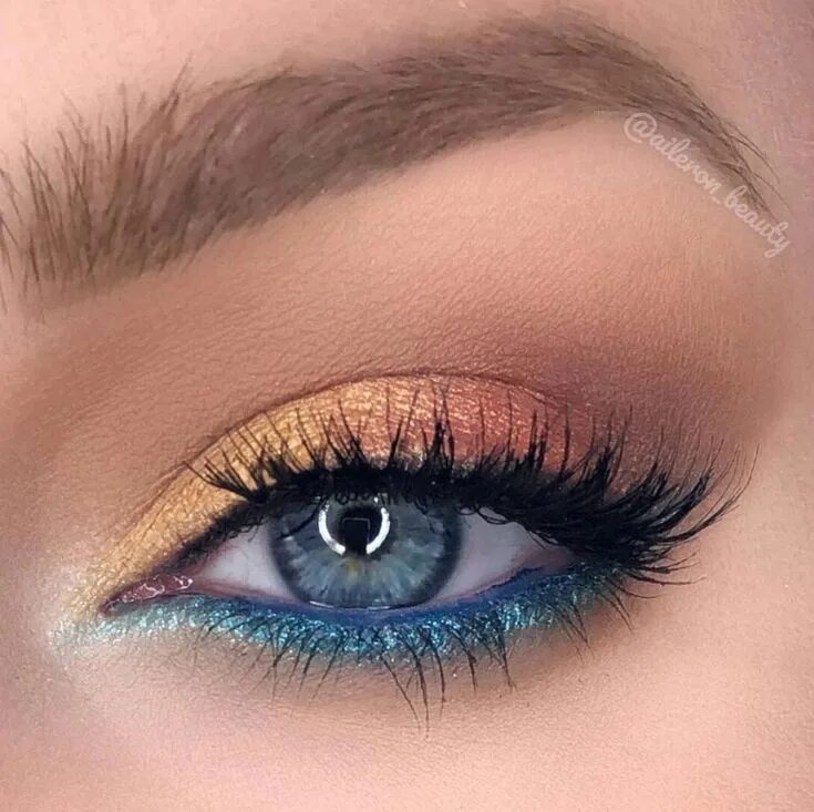 Примеры макияжа для голубых глаз Makeup Inspo Eyeshadow makeup, Eye makeup brushes, Blue eye makeup