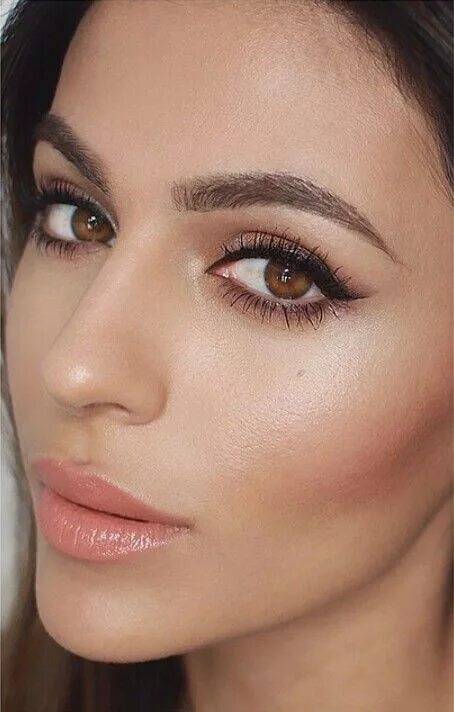 Примеры макияжа для карих Eye makeup + Dewy skin - Teni Panosian Bridal makeup natural, Wedding makeup, Na