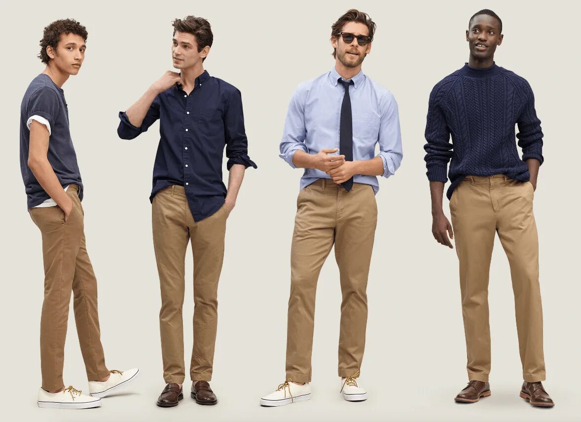 Примеры мужских стилей одежды What to Wear with Chinos: A Guy's Style Guide