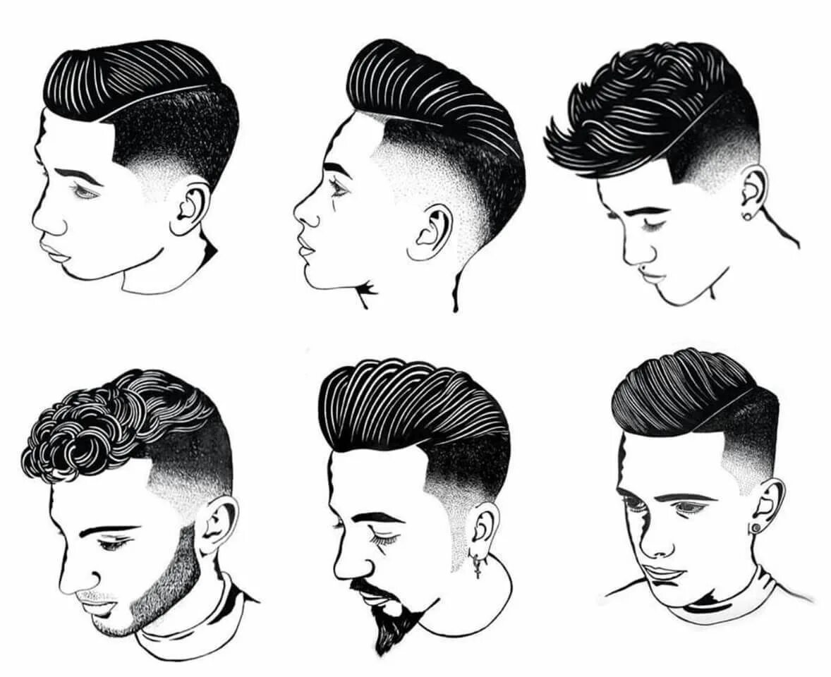 Примеры мужских стрижек Courtesy of Jhonson BarberShop, Holon, IL Mens hairstyles, Mens hairstyles with 