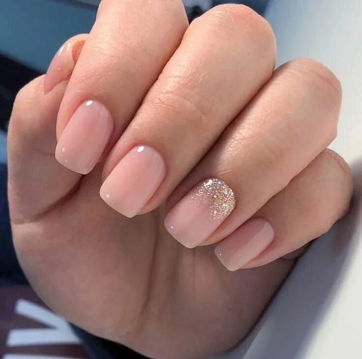 Примеры нежного маникюра Nails; Pink Nails; Natural Nails; Solid Color Nails; Acrylic Nails; Cute Nails;W