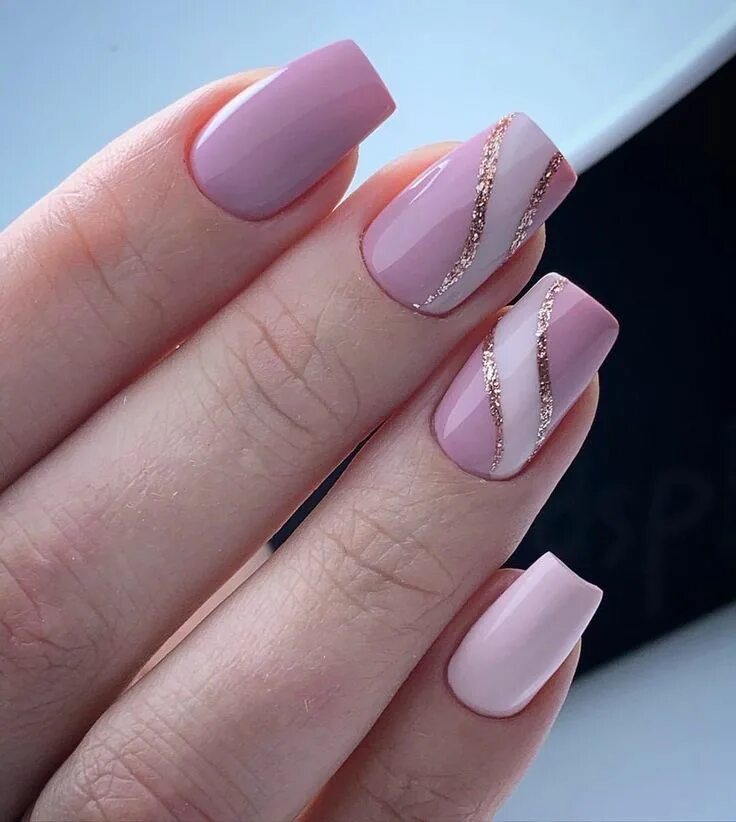 Примеры нежного маникюра Pin en nails Manicura de uñas, Uñas elegantes y sencillas, Manicura