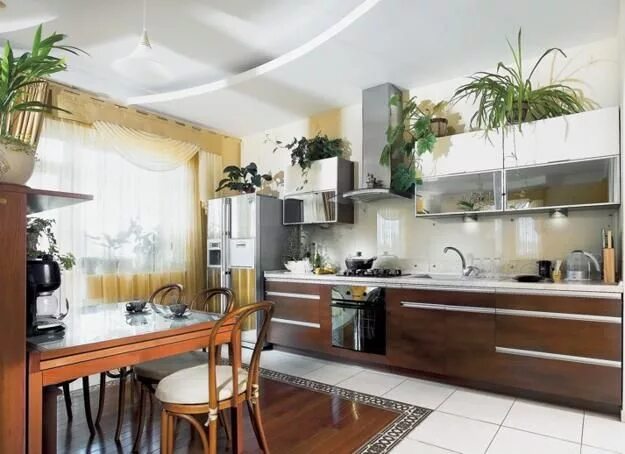 Примеры оформления кухни фото How to Decorate Kitchen with Green Indoor Plants and Save Money Kitchen design s