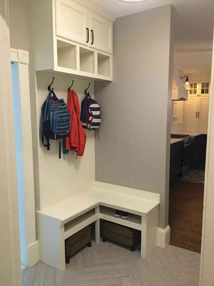 Примеры оформления угловой крошечной прихожей с фото 60 Entryway Mudroom Bench Design Ideas в 2020 г Маленькие прихожие, Скамейка в п