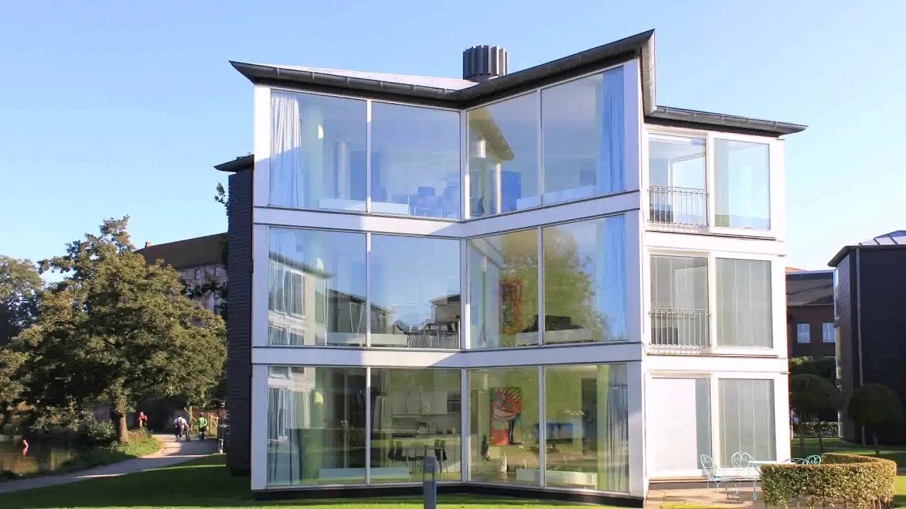 Примеры остекления домов House Outside Window Design - YouTube