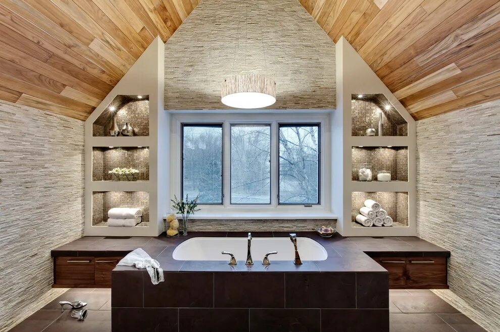 Примеры отделки комнаты Transitional Master Bath - Современный - Ванная комната - Чикаго - от эксперта D