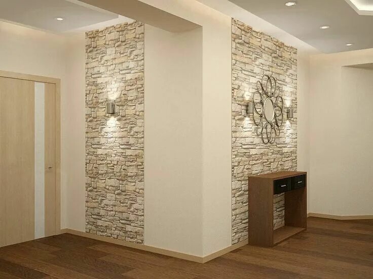 Примеры отделки стен в квартире Modern stone wall decorating ideas Living room wall design ideas Stone wall inte