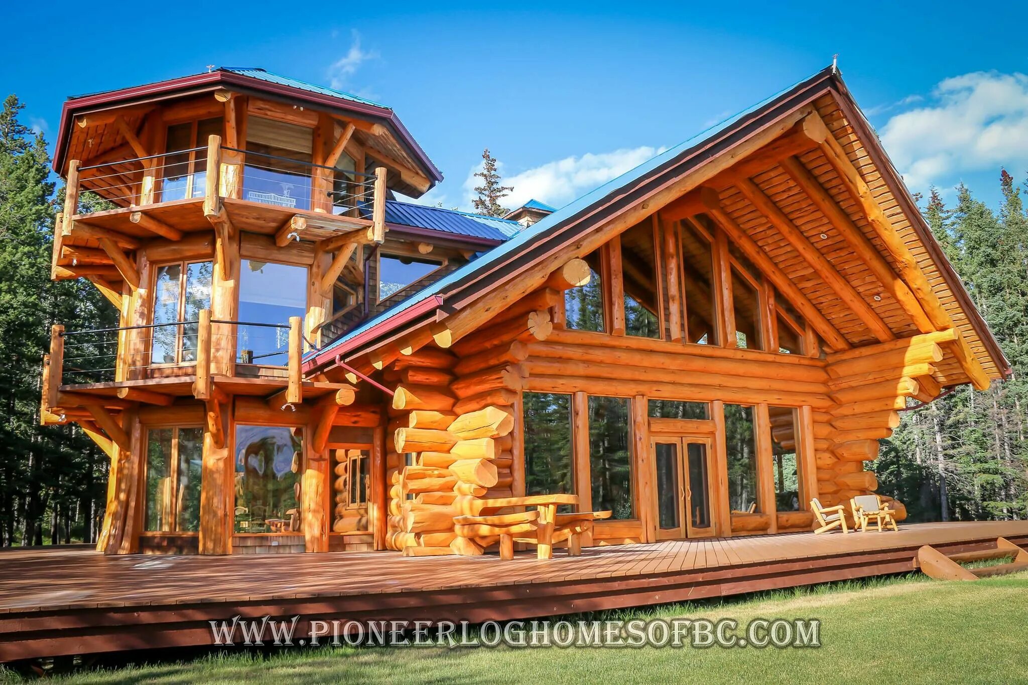 Примеры перекрашивания дома из дерева Custom Log Homes Picture Gallery Log Cabin Homes Pictures BC, Canada Log homes e