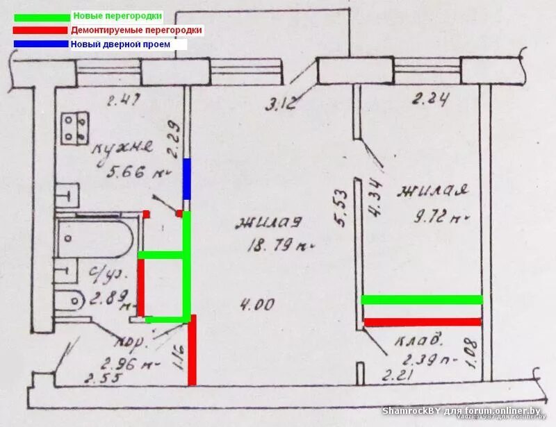Примеры перепланировки двухкомнатной хрущевки в кирпичном доме Утверждение перепланировки и все, что с этим связано. - Форум onliner.by
