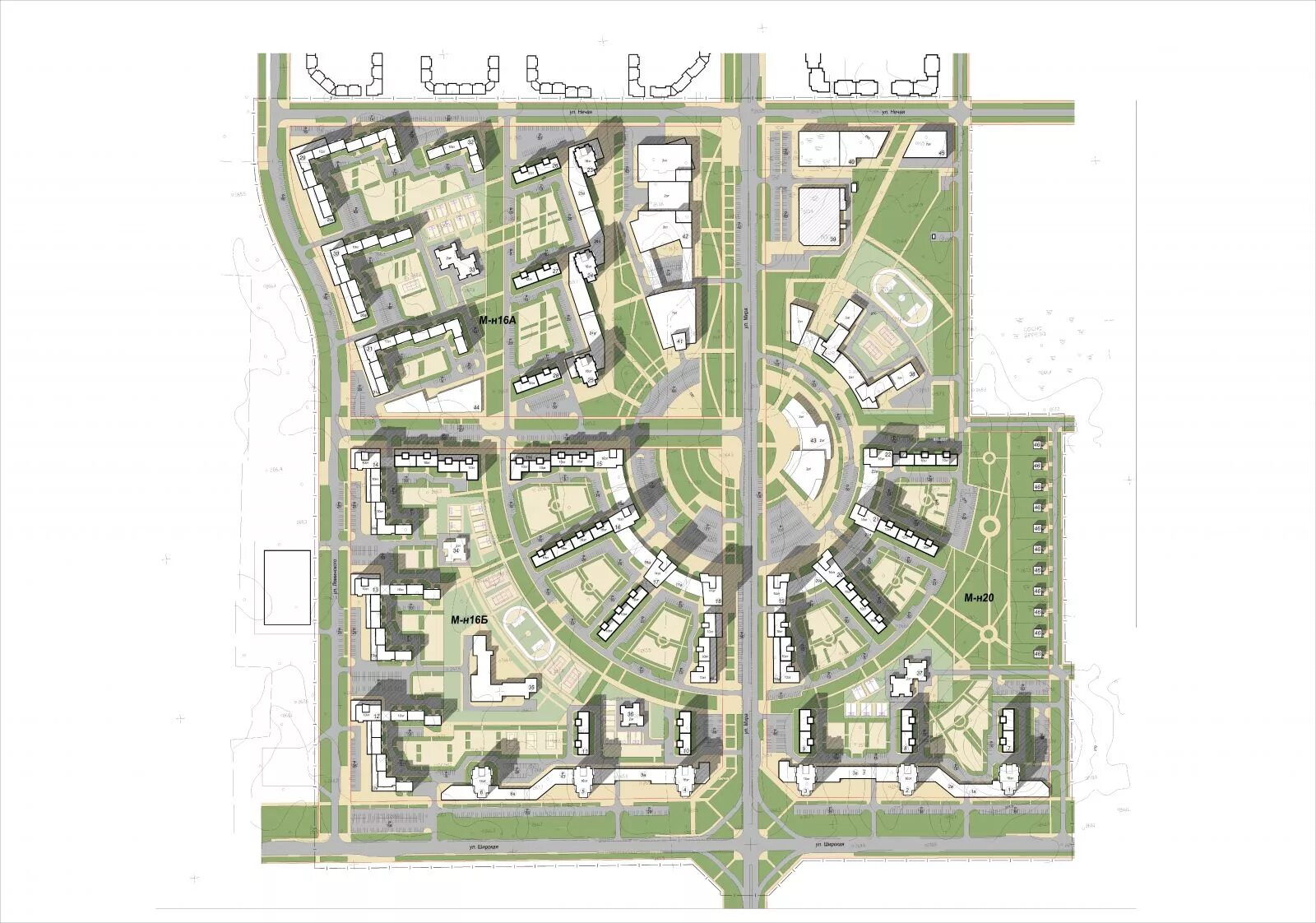 Примеры планировки городов Проект планировки территории жилого района "Южный" (мкр.№ 16А, 16Б, 20) - Официа