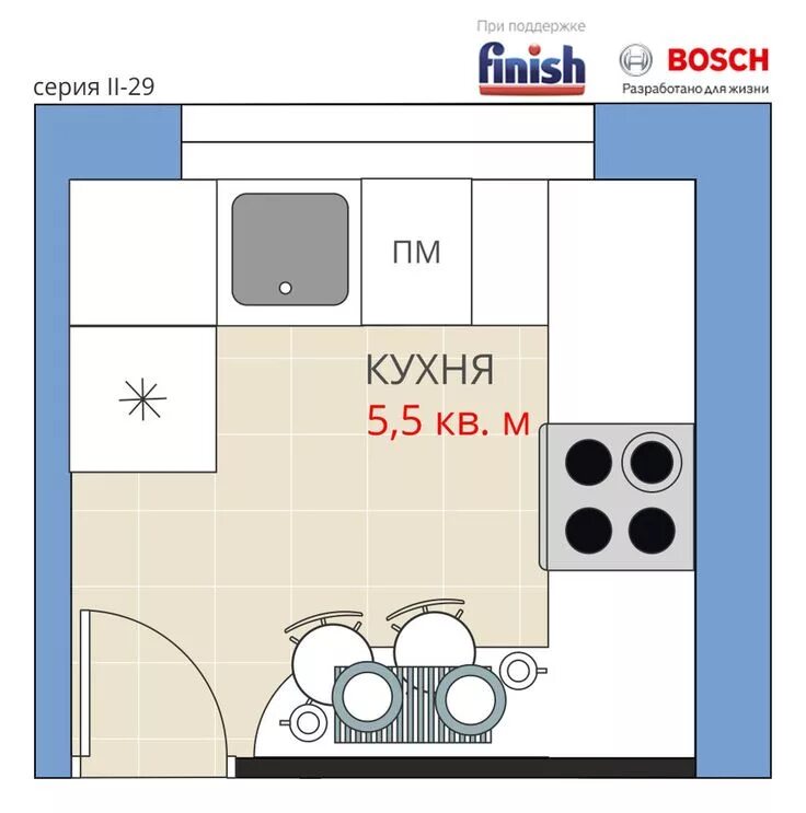 Примеры планировки кухни 5.5 3 идеи планировки крошечной кухни - INMYROOM Идеи по оформлению кухни, Планировк