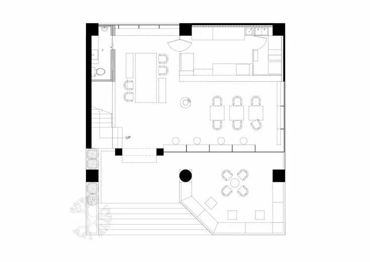 Примеры планировки помещений Gallery of Storyline Cafe / Junsekino Architect and Design - 25 Cafe floor plan,