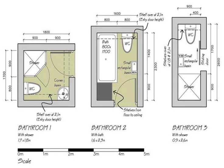 Примеры планировки санузла 3 3м Small Bathroom Floor Plans: 3 Options for a Small Space