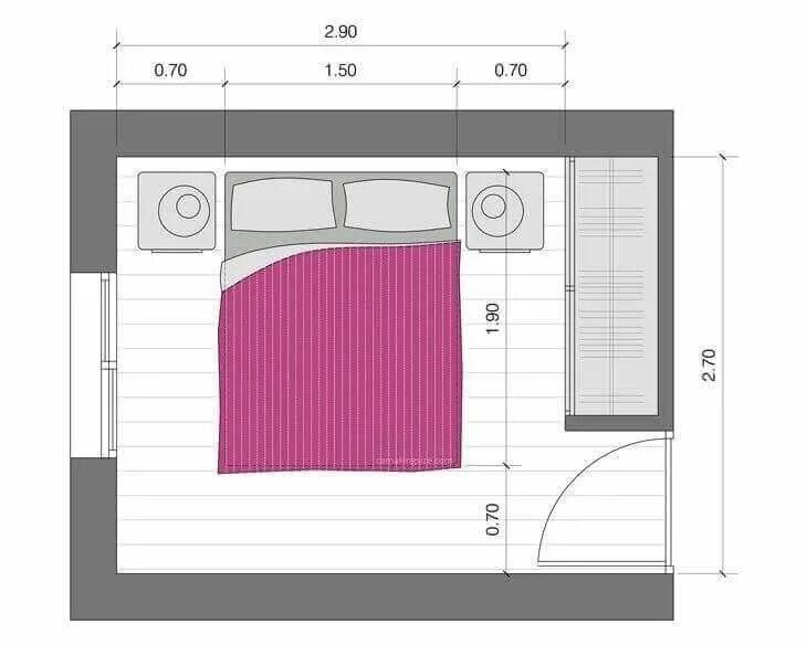 Примеры планировки спальни Top 40 Useful Standard Bed Dimensions With Details - Engineering Discoveries Hot