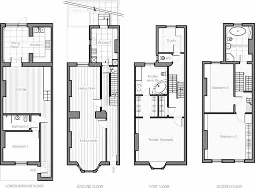 Примеры планировки таунхаусов жк биография Penthouse layout, House design, Architecture