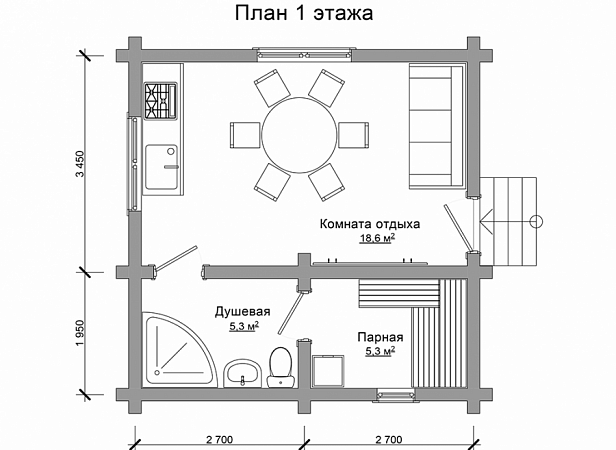 Баня ручной рубки из Архангельской сосны в Валентиновке. Строительство бань и до