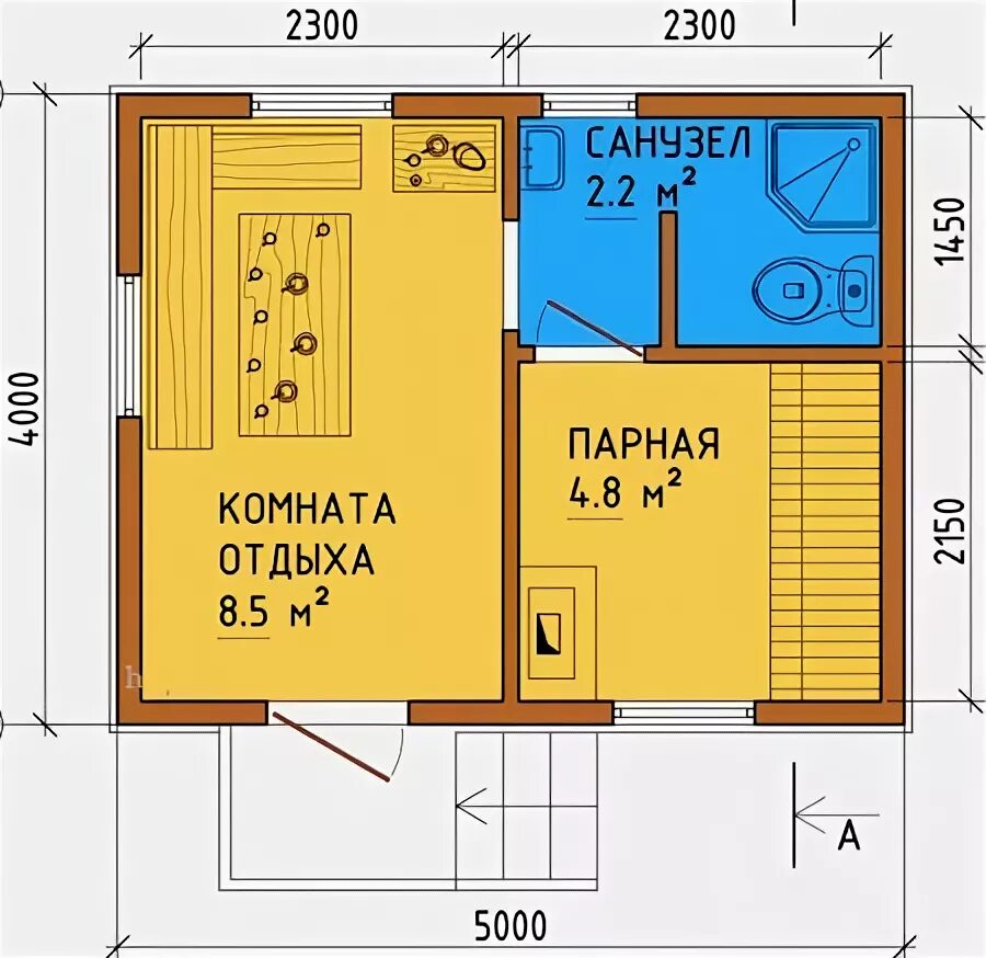 Примеры планировок бань план сауны 4x5 Планировки, Дома из красного кирпича, Номера спа