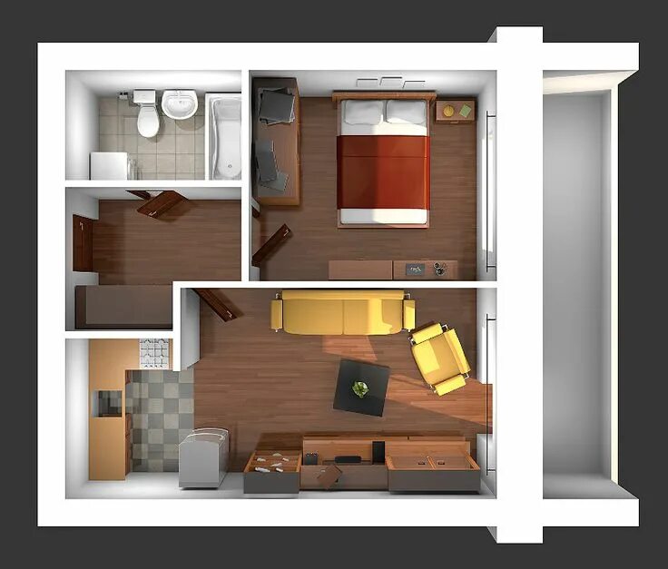 Примеры планировок евродвушек Pin on Apartment mini / Квартира мини Apartment layout, Apartment, Layout