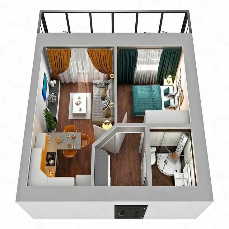 Примеры планировок евродвушек Pin on Interiors Small house blueprints, House floor design, Small apartment des