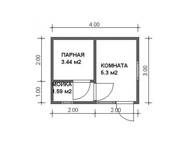 Примеры размеров бань Баня из бруса 3х4. Проект Бани из бруса