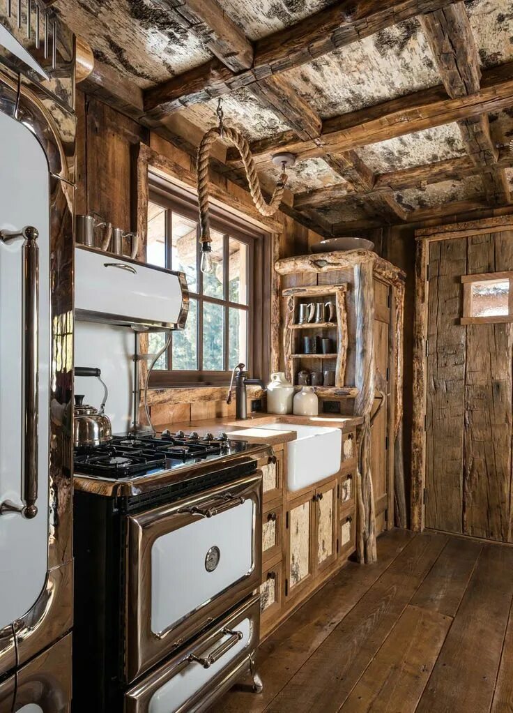 Примеры ремонта старых домов rustic country kitchen stove - Google Search Rustic cabin kitchens, Rustic cabin