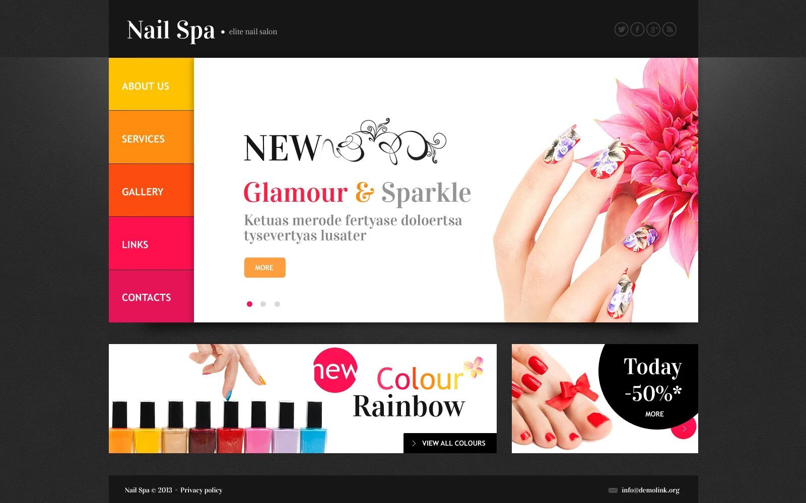 Примеры сайтов маникюра Nail Salon Website Template #45260 - TemplateMonster