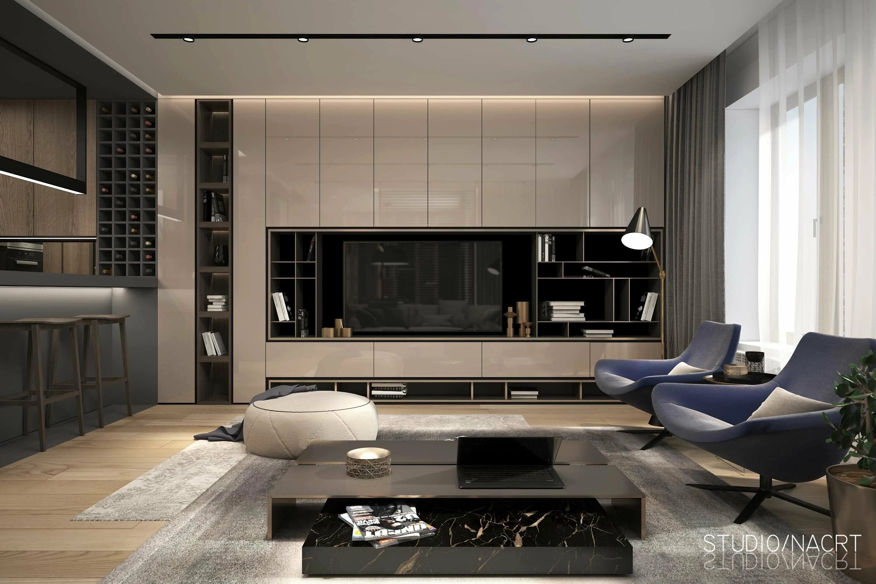 Примеры современного интерьера гостиной Ideal design interior - 63 photo