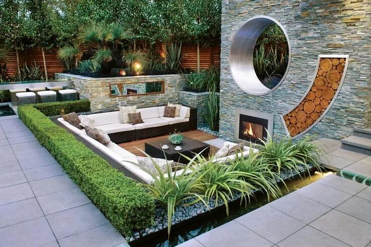 Примеры стилей ландшафтного дизайна design modern for landscaping courtyards garden - SAVEMOD Modern backyard landsc