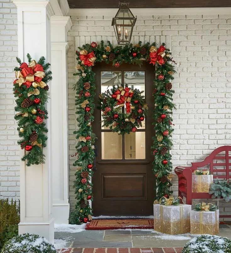 Примеры украшения дома 25 Outdoor Christmas Decorating Ideas Detectview Outside christmas decorations, 