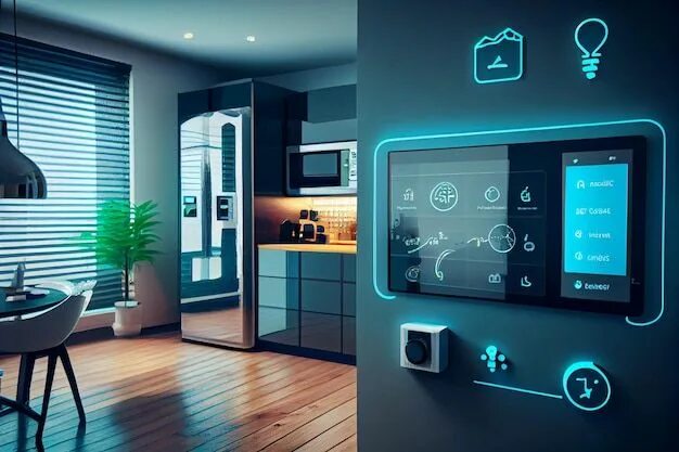 Примеры умного дома Premium Photo Smart Home Interface With Augmented Realty of IOT Object Interior 