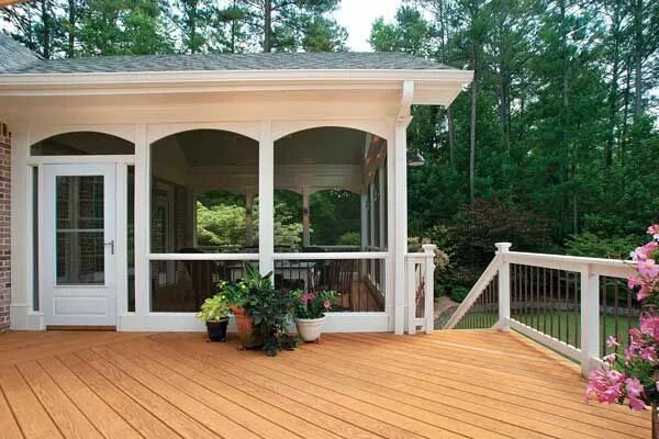 Примеры веранд к дому Pressure-Treated Lumber Decks Atlanta Decking and Fence Decking fence, Deck proj