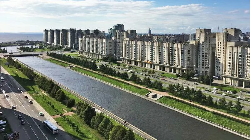 Приморская фото спб В сквере на Новосмоленской набережной к концу лета появятся новые фонари