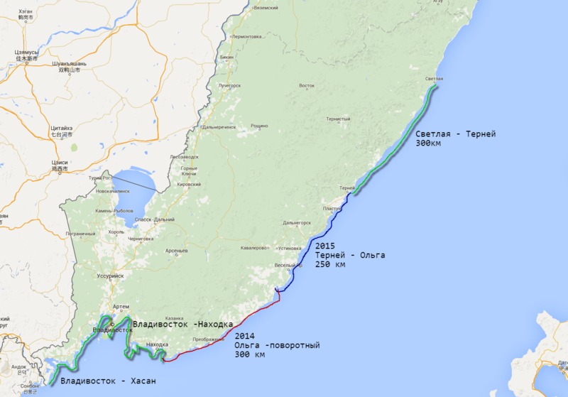 Приморский край фото на карте Терней - Ольга 2015 v2 на морских каяках - Походы и путешествия на морских каяка