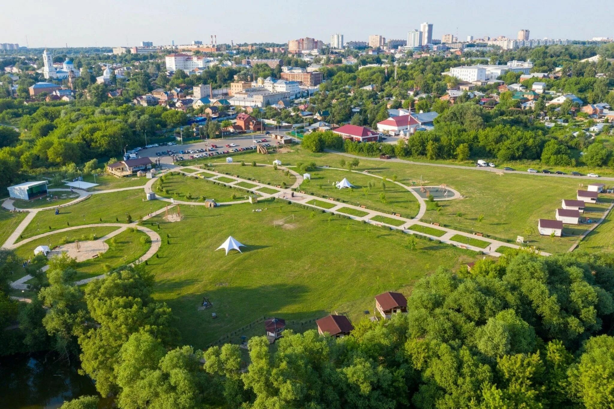 Приморский парк серпухов фото Принарский парк - Серпухов, ул. Театральная. Подробная информация о парке: распи