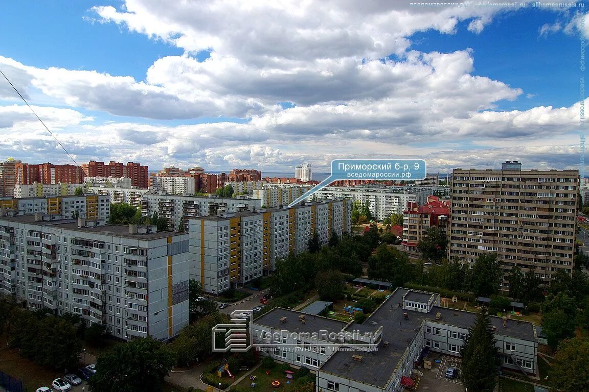 Приморский тольятти фото Togliatti, Primorsky blvd house 9. Apartment house