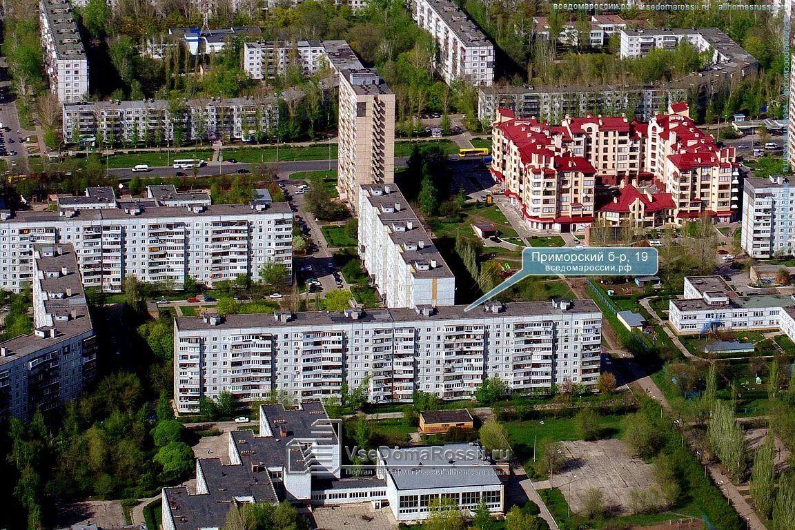 Приморский тольятти фото Togliatti, Primorsky blvd house 19. Apartment house