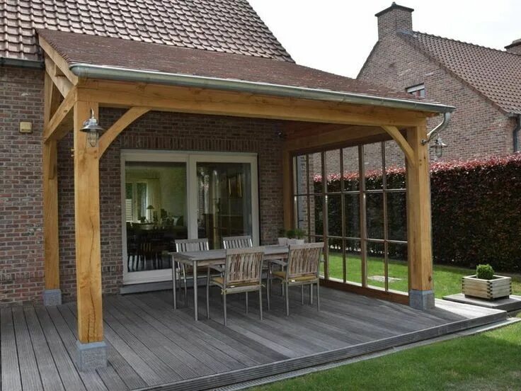 Примыкание веранды к дому варианты Overkapping terras, #DECKmadera #Overkapping #terras Outdoor pergola, Patio, Per