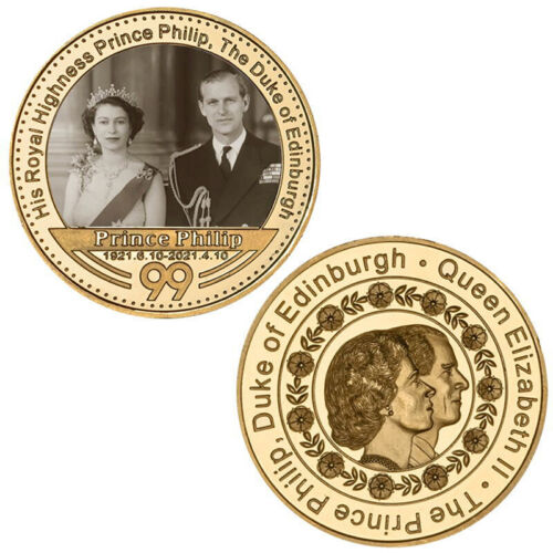 Принц монеточник дух фото Her Majesty Queen Elizabeth Ii Gold Plated Coin Prince Philip Coin Souvenir G-wf