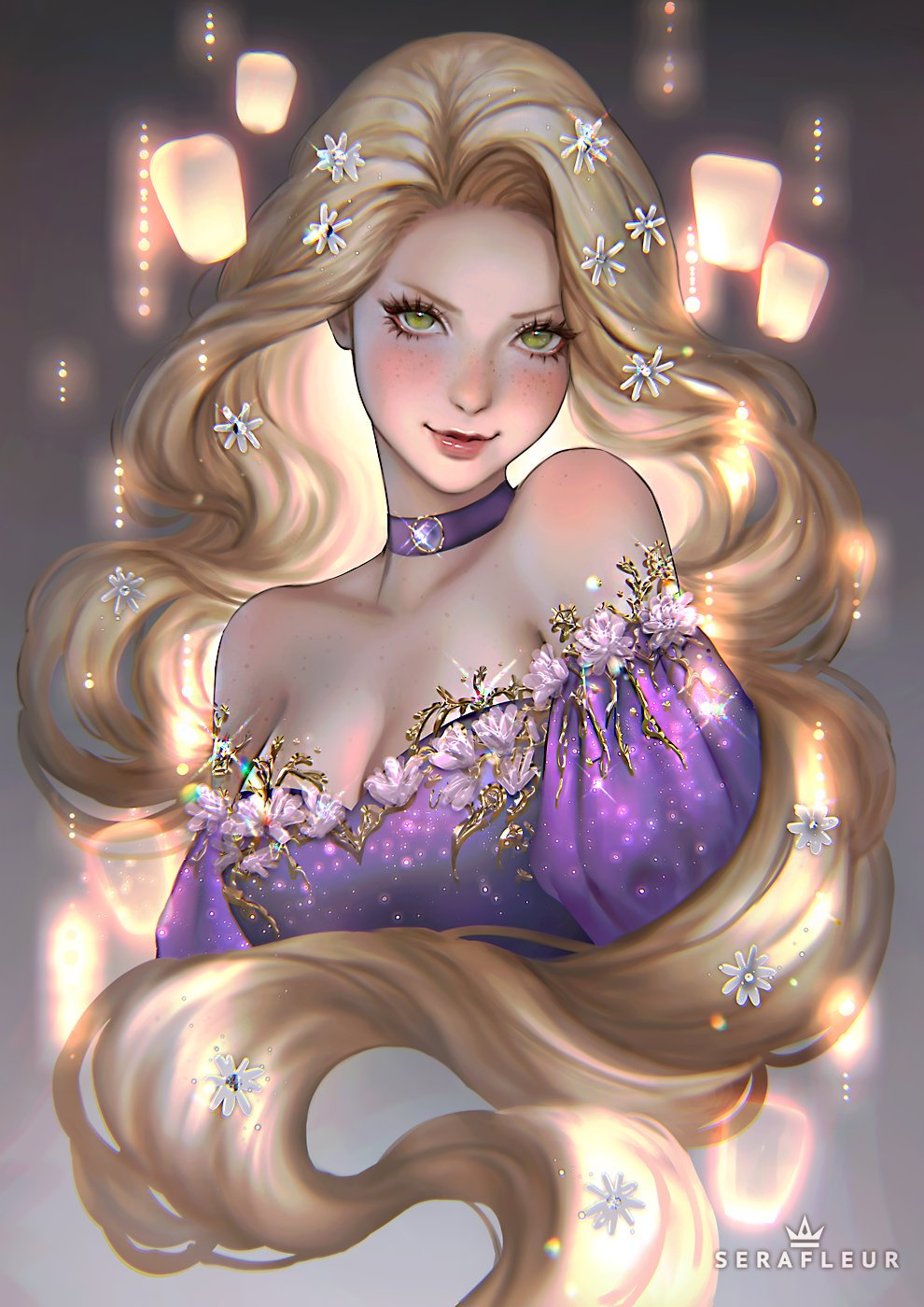 Принцесса арт фото serafleur on Twitter Rapunzel, Disney princess art, Disney fan art