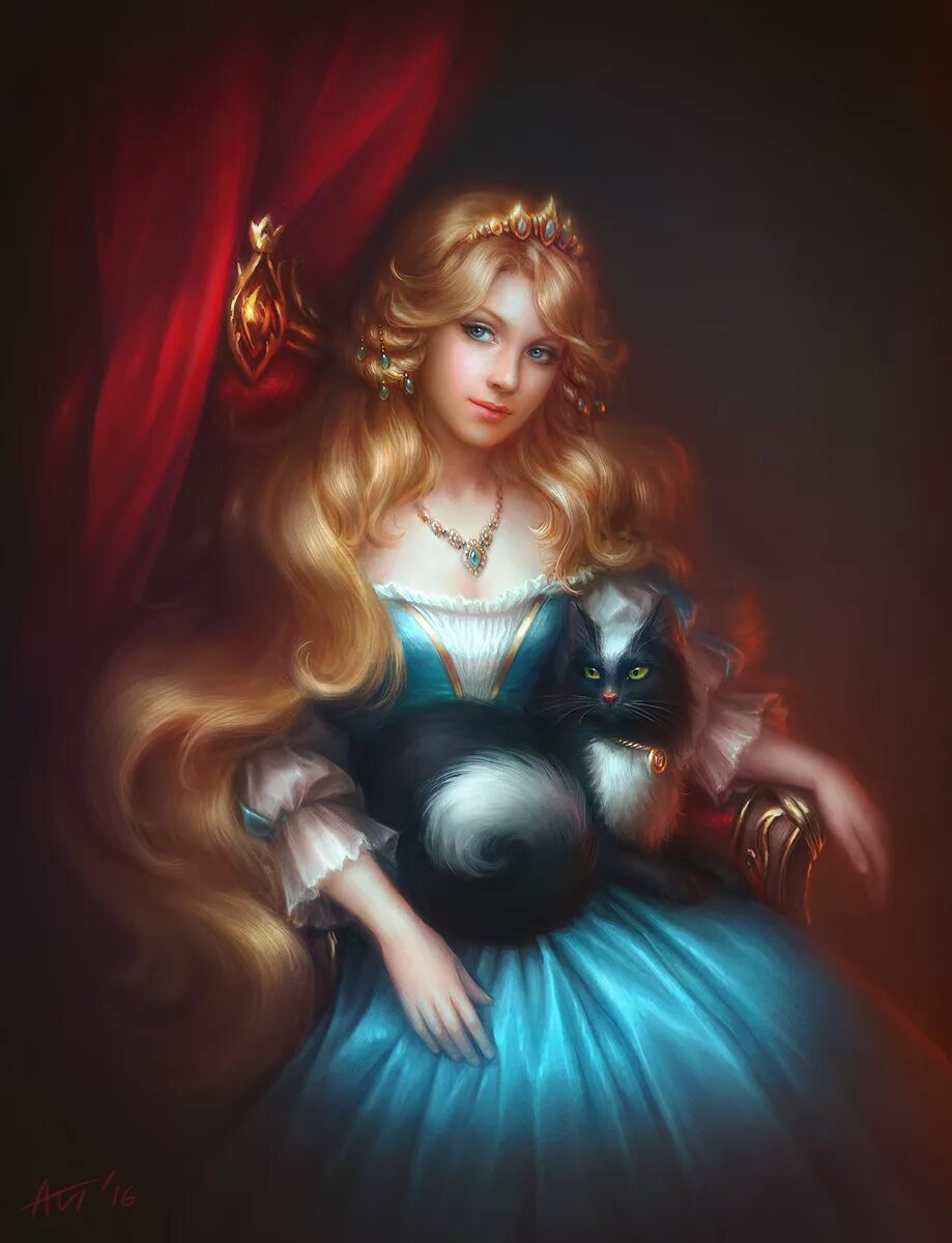 Принцесса арт фото The Princess and Her Cat :: Behance