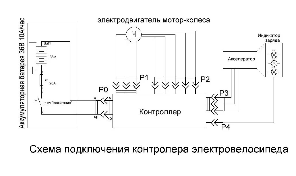 Принцип подключения схема Принципиальная схема подключения контроллера