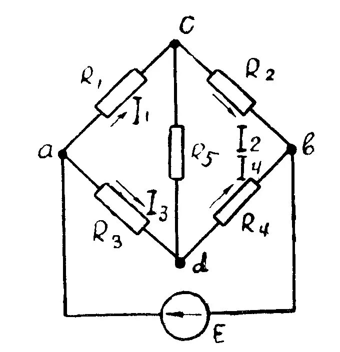 Принципиальная электрическая мостовая схема Мостовая схема и ее свойства