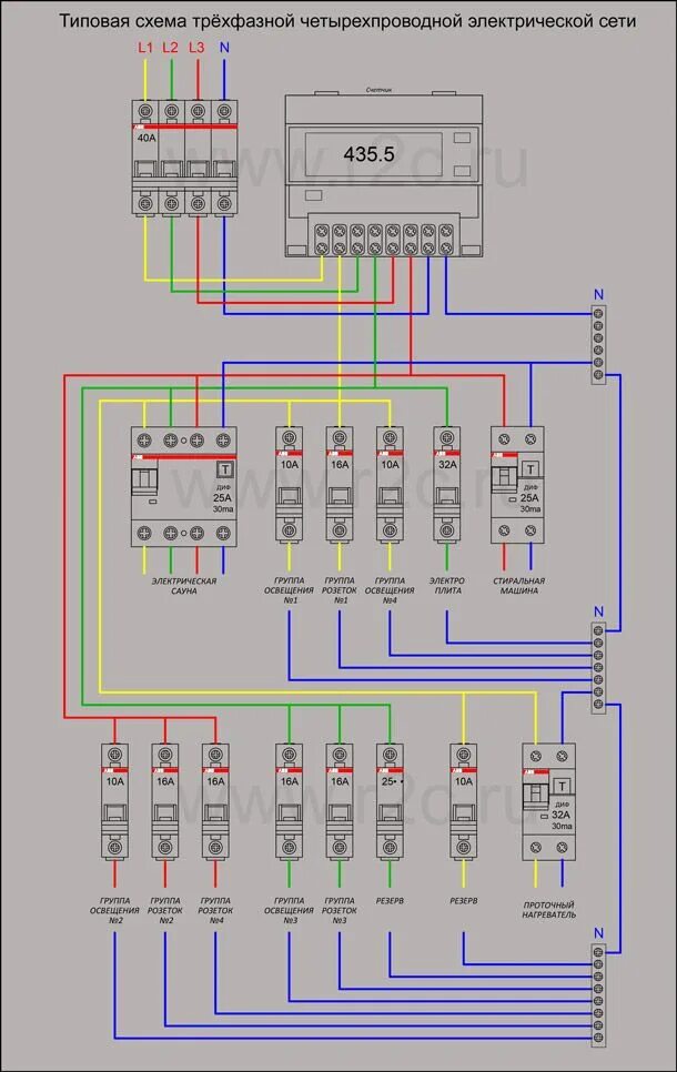 Принципиальная электрическая схема 380 220В или 380В: какое напряжение нужно при подключении к электросетям частного до