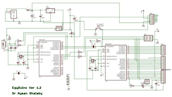 Принципиальная электрическая схема ардуино EGYDuino - клон Arduino своими руками EGYDuino - это клон Arduino, который можно