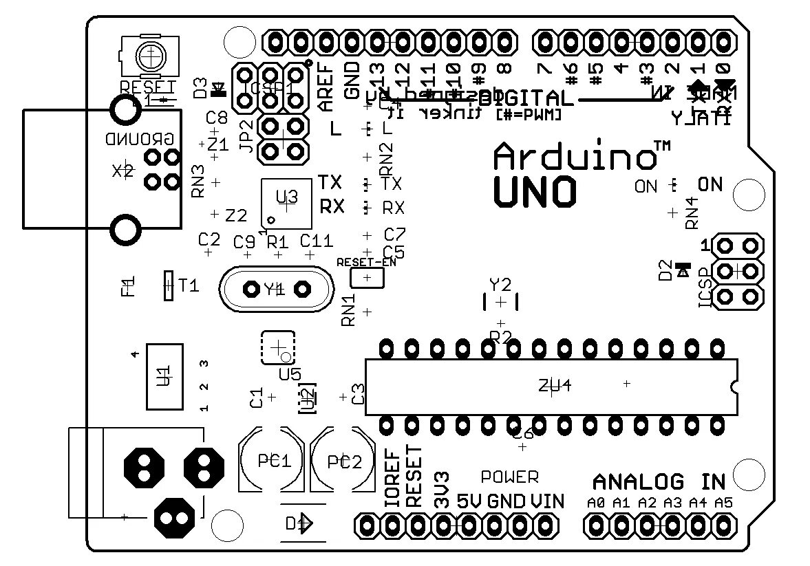 Принципиальная электрическая схема ардуино Оригинал Arduino Uno Rev3 AmperMarket.kz