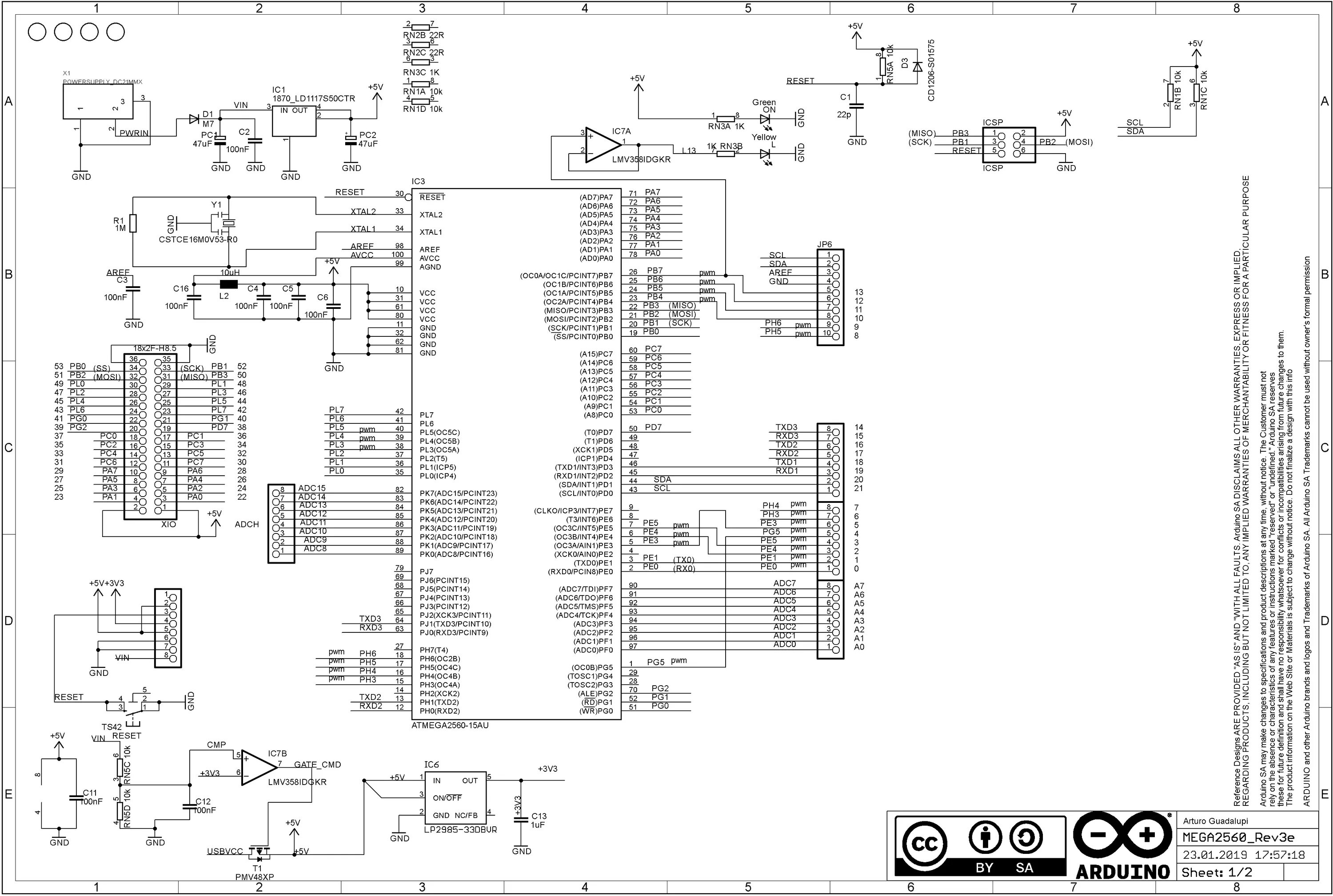 Принципиальная электрическая схема ардуино Arduino Mega 2560: распиновка, схема подключения и программирование Амперка / Ви