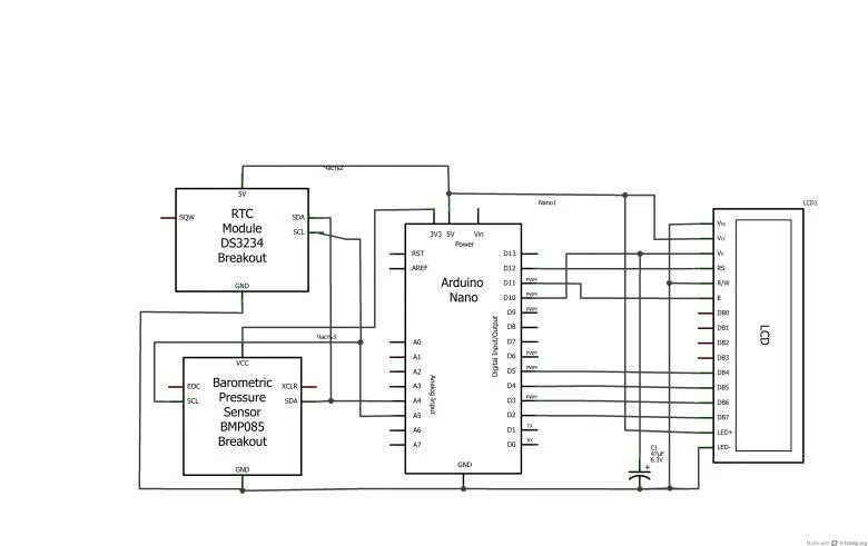 Принципиальная электрическая схема ардуино arduino uno + BMP085 + DS1307 Аппаратная платформа Arduino