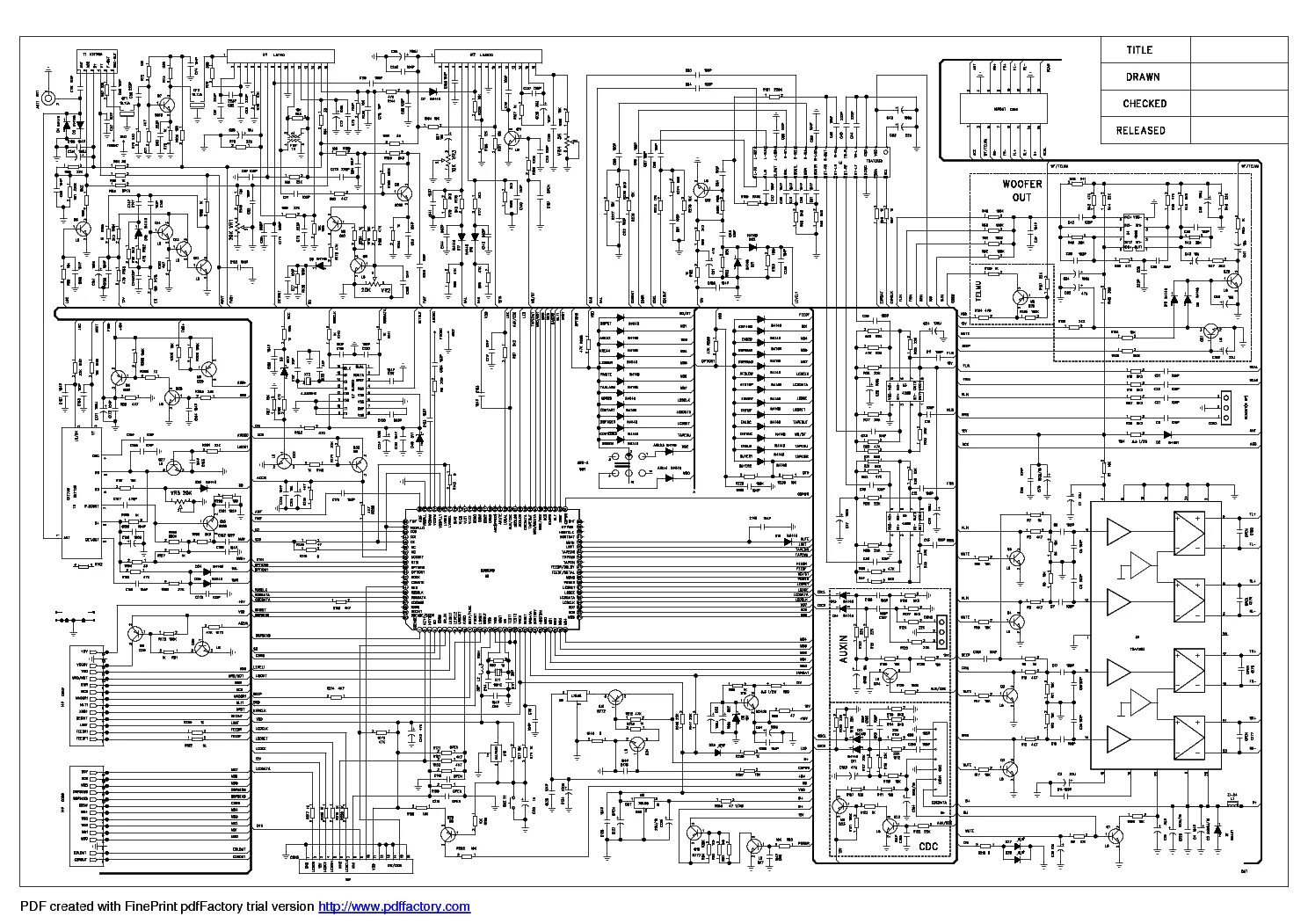 Принципиальная электрическая схема автомагнитолы SOUNDMAX SM-CDM1054 Service Manual download, schematics, eeprom, repair info for