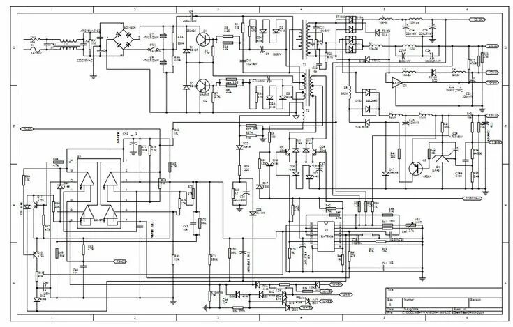 Принципиальная электрическая схема блока Радиосхемы. - Блок питания ATX-400W схема